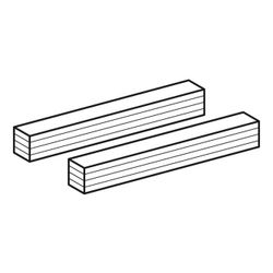 Geberit Duofix Set Paneelstreifen, verleimt, 2 Stück... GEBERIT-111288001 4025410076601 (Abb. 1)