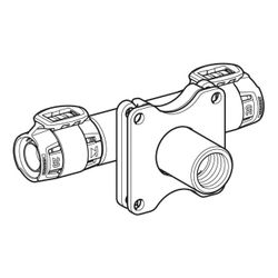 Geberit FlowFit T-Wanddurchführung 90 Grad d 16mm, Rp 1/2″... GEBERIT-620812001 4025410705815 (Abb. 1)