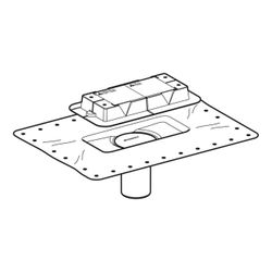 Geberit Flansch für CleanLine Duschrinnen, mit Bauschutzdeckel, 243553001... GEBERIT-243553001 4025416544043 (Abb. 1)