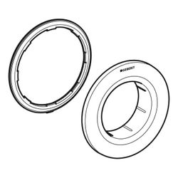 Geberit Typ 01 Rosette für Fernbetätigung Round, UP-Drücker, Mattchrom, easy-to-clea... GEBERIT-242961JQ1 4025410741196 (Abb. 1)