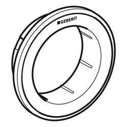 Geberit Typ 10 Rosette für Fernbetätigung Round, Möbeldrücker, Mattchrom, easy-to-cl... GEBERIT-242964JQ1 4025410743114 (Abb. 1)