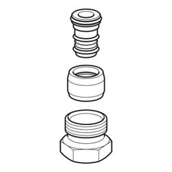Geberit Mepla Anschlussverschraubung mit Aussengewinde d16-G 1/2" Danfoss... GEBERIT-641513001 4025416128267 (Abb. 1)