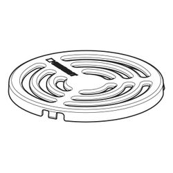 Geberit Rost rund, für Duschbodenablauf für Bodenbeläge aus PVC... GEBERIT-244478001 4025410741004 (Abb. 1)
