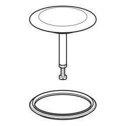 Geberit Ventilstopfen für Badewannenablauf mit Druckbetätigung, Hochglanz verchromt... GEBERIT-245439211 4025410604835 (Abb. 1)