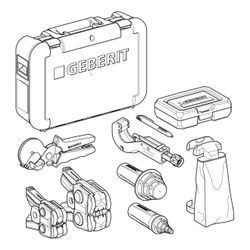 Geberit FlowFit Koffer bestückt mit Werkzeugen Typ 2 d 16/20/25/32/40/50/63/75mm... GEBERIT-655079001 4025410654335 (Abb. 1)