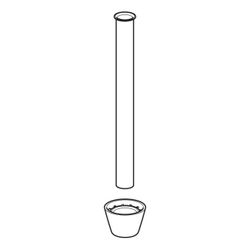 Geberit Spülrohr für Aufputz Druckspüler... GEBERIT-245732001 4025410062352 (Abb. 1)