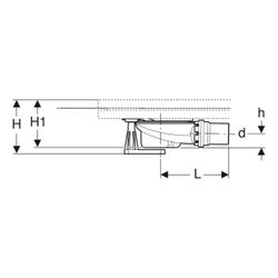 Geberit Duschwannenablauf mit 4 Füßen, für Setaplano Duschfläche, Sperrwasserhöhe 50... GEBERIT-154010001 4025416642190 (Abb. 1)