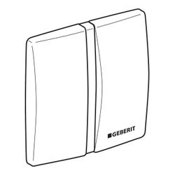 Geberit Abdeckplatte aus Zinkdruckguss zu Urinalsteuerung, Mattverchromt... GEBERIT-240561461 4025416119036 (Abb. 1)