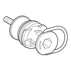 Geberit Filterhalter mit Drosselschraube, für Urinalsteuerung mit elektronischer Spü... GEBERIT-241060001 4025416534358 (Abb. 1)