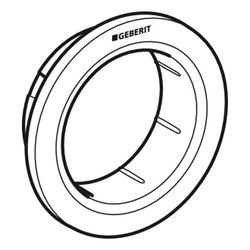 Geberit Typ 01 Rosette für Fernbetätigung Round, Möbeldrücker, Mattchrom, easy-to-cl... GEBERIT-242962JQ1 4025410743831 (Abb. 1)