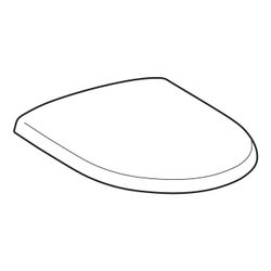 Geberit Cavelle WC-Sitz ohne Absenkautomatik, Befestigung vorne, Weiß/glänzend... GEBERIT-574720000 4022009220452 (Abb. 1)