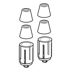 Geberit Set Dübel für Scharniere für WC-Sitz, 2 Stück... GEBERIT-597112000 4022009277197 (Abb. 1)