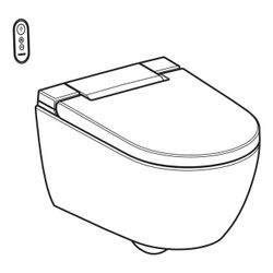 Geberit AquaClean Alba WC-Komplettanlage Wand-WC, Weiß, KeraTect... GEBERIT-146350011 4025410095015 (Abb. 1)