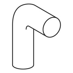 Geberit Anschlussbogen für Bidet 88,5 Gr, PE... GEBERIT-241067161 4025416557876 (Abb. 1)