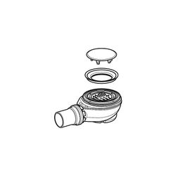 Geberit Duschwannenablauf für Setaplano Duschfläche, Sperrwasserhöhe 50mm, Außendurc... GEBERIT-154016001 4025416536529 (Abb. 1)