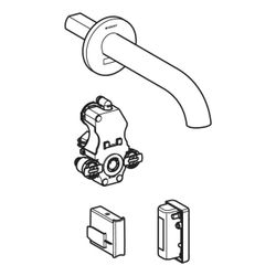 Geberit Piave Waschtischarmatur Wandmontage, Generatorbetrieb, ohne Mischer, Länge 2... GEBERIT-116285141 4025410064325 (Abb. 1)