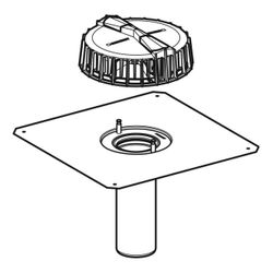 Geberit Pluvia Dachwassereinlauf mit Anschlussblech Maximale Ablaufleistung 25l/s... GEBERIT-359099001 4025410162830 (Abb. 1)