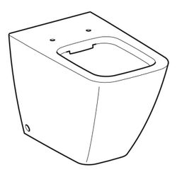 Geberit iCon Square Stand-WC Tiefspüler, wandbündig, geschlossene Form, Rimfree Tief... GEBERIT-211910000 4022009336870 (Abb. 1)