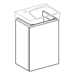 Geberit Xeno2 Unterschrank für Handwaschbecken, mit 1 Tür, 38x52,5x26,5cm, sculturag... GEBERIT-500502431 4025416611561 (Abb. 1)