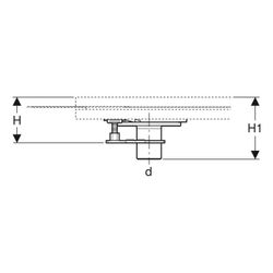 Geberit Ablaufanschluss mit 6 Füßen, für Setaplano Duschfläche, stockwerksdurchdring... GEBERIT-154031001 4025416657910 (Abb. 1)