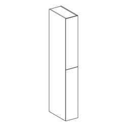 Geberit Hochschrank mit zwei Auszügen 24x180x48cm, Lava matt/Glas, Lava... GEBERIT-503011JK2 4025410144522 (Abb. 1)
