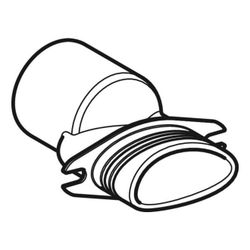 Geberit Einlaufstutzen d 50mm, für Varino Bodenablauf 13x13cm, Schwarz... GEBERIT-243373161 4025416581871 (Abb. 1)