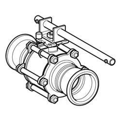 Geberit Mapress Edelstahl Kugelhahn mit Betätigungshebel, geflanscht Außendurchmesser 10... GEBERIT-92109 4024723921097 (Abb. 1)