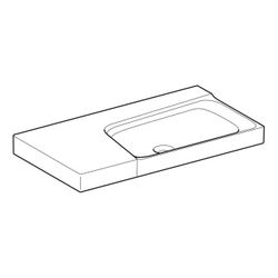 Geberit Xeno2 Waschtisch, Ablagefläche links, Breite 90cm, Tiefe 48cm, ohne Hahnloch... GEBERIT-500536011 4025416605584 (Abb. 1)