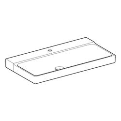 Geberit Xeno2 Waschtisch, Breite 90cm, Tiefe 48cm, Hahnloch mittig, ohne Überlauf, W... GEBERIT-500531011 4025416605447 (Abb. 1)