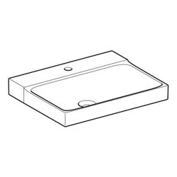 Geberit Xeno2 Waschtisch, Breite 60cm, Tiefe 48cm, Hahnloch mittig, ohne Überlauf, W... GEBERIT-500530011 4025416605430 (Abb. 1)