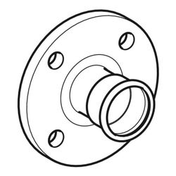Geberit Mapress C-Stahl Flansch 6 bar, mit Pressmuffe Außendurchmesser 54mm, DN 50... GEBERIT-23748 4024723237488 (Abb. 1)