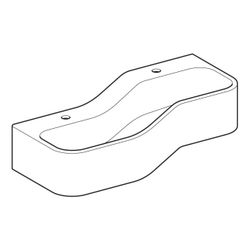 Geberit Bambini Spiel-/Waschlandschaft, 2 Waschplätze, tieferes Becken links B 90cm,... GEBERIT-502973001 4064746000126 (Abb. 1)