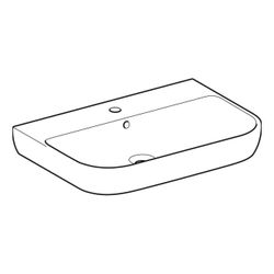 Geberit Smyle Waschtisch, Breite 70cm, Tiefe 48cm, Hahnloch mittig, Überlauf sichtba... GEBERIT-500248018 4025416362753 (Abb. 1)