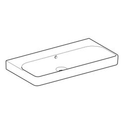 Geberit Smyle Square Waschtisch, Breite 90cm, Tiefe 48cm, ohne Hahnloch, Überlauf si... GEBERIT-500250018 4025416362791 (Abb. 1)