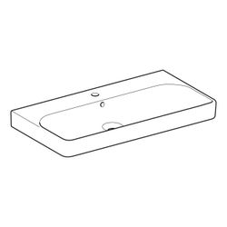 Geberit Smyle Square Waschtisch, Breite 90cm, Tiefe 48cm, Hahnloch mittig, Überlauf ... GEBERIT-500251018 4025416362821 (Abb. 1)