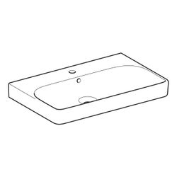 Geberit Smyle Square Waschtisch, Breite 75cm, Tiefe 48cm, Hahnloch mittig, Überlauf ... GEBERIT-500249018 4025416358343 (Abb. 1)