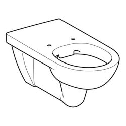 Geberit Renova Comfort Wand-WC Tiefspüler, verlängerte Ausladung, Rimfree Tiefe 70cm... GEBERIT-208570000 4022009335019 (Abb. 1)