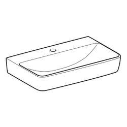 Geberit Renova Compact Waschtisch, 60x37cm, Hahnloch, ohne Überlauf, Weiß... GEBERIT-502999001 4064746008238 (Abb. 1)