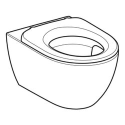 Geberit Acanto Set Wand-WC, mit WC-Sitzring, Tiefspüler TurboFlush, geschlossenes Ke... GEBERIT-502996001 4064746012204 (Abb. 1)