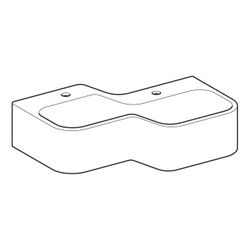 Geberit Bambini Spiel-/Waschlandschaft, 2 Waschplätze, tieferes Becken rechts B 90cm... GEBERIT-502974001 4064746000140 (Abb. 1)