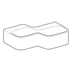 Geberit Bambini Spiel-/Waschlandschaft, 2 Waschplätze, tieferes Becken rechts B 90cm... GEBERIT-502974002 4064746000225 (Abb. 1)