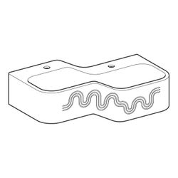 Geberit Bambini Spiel-/Waschlandschaft, 2 Waschplätze, tieferes Becken rechts B 90cm... GEBERIT-502974FY1 4064746000348 (Abb. 1)