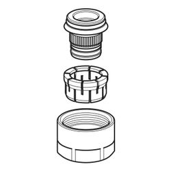 Geberit FlowFit Anschlussverschraubung für Eurokonus, für Systemrohre ML, PB d 16mm... GEBERIT-619055001 4064746013287 (Abb. 1)