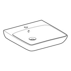 Geberit Renova Comfort Waschtisch barrierefrei, Breite 55cm, Tiefe 55cm, Hahnloch mi... GEBERIT-258555600 4022009344059 (Abb. 1)