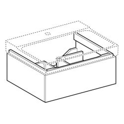Geberit Xeno2 Unterschrank für Waschtisch, 1 Schublade, 58x22x46,2cm, sculturagrau/M... GEBERIT-500505431 4025416611646 (Abb. 1)
