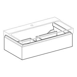 Geberit Xeno2 Unterschrank für Waschtisch, 1 Schublade, 88x22x46,2cm, Greige/lackier... GEBERIT-500508001 4025416354611 (Abb. 1)