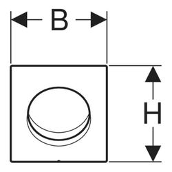 Geberit Samba Drückerplatte für Urinalsteuerung mit pneumatischer Spülauslösung Matt... GEBERIT-241319461 4025416674139 (Abb. 1)