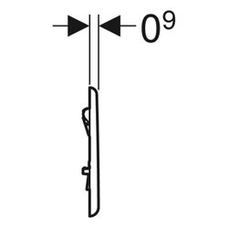 Geberit Samba Drückerplatte für Urinalsteuerung mit pneumatischer Spülauslösung Matt... GEBERIT-241319461 4025416674139 (Abb. 1)