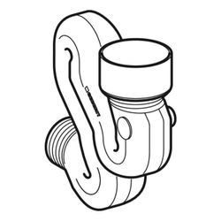 Geberit Schneckengeruchsverschluss für Urinal, PP, horizontal, DN 40-DN 50, 45mm, 24... GEBERIT-242029001 4025416861836 (Abb. 1)