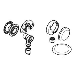 Geberit Fertigbauset für Badewannenablauf d90, glanzverchromt, 242346211... GEBERIT-242346211 4025416063247 (Abb. 1)